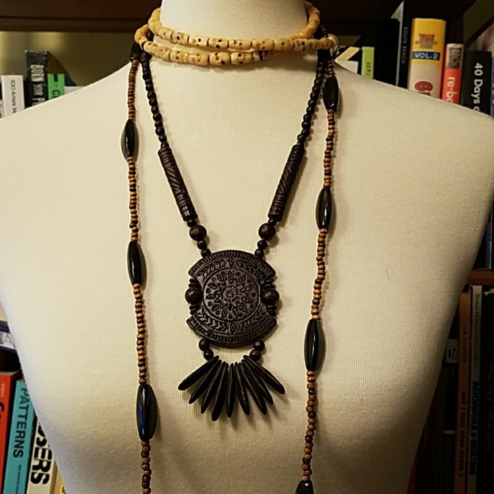 VINTAGE Bohemian Hippie necklace bundle